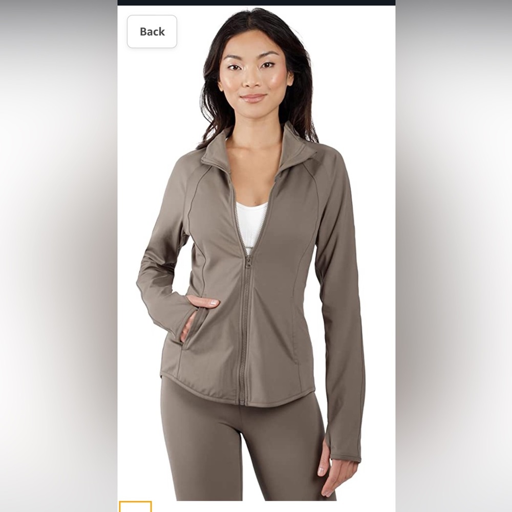 High waisted leggings and zipper jacket set